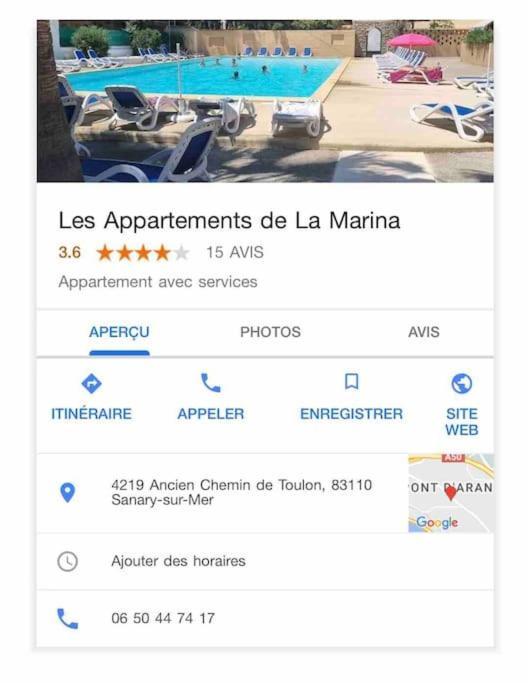 Les Appartements De La Marina Sanary-sur-Mer Dış mekan fotoğraf